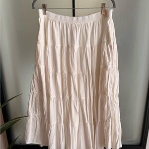 Free People Cream A-Line Skirt